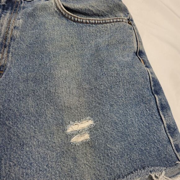 VINTAGE 90s jean shorts Ralph Lauren cutoff distressed denim XL - Picture 6 of 17